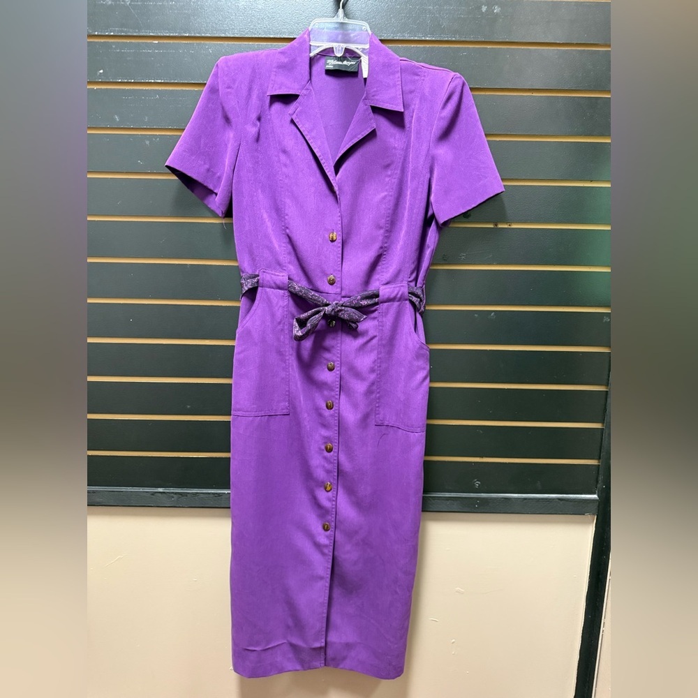 Melissa Harper Purple Button Front Dress 6P
